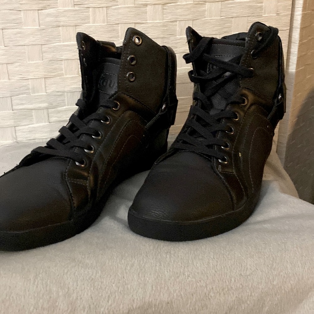 Guess Men’s Sz 12M GM Jabar-C Black Hi Top Sneakers
